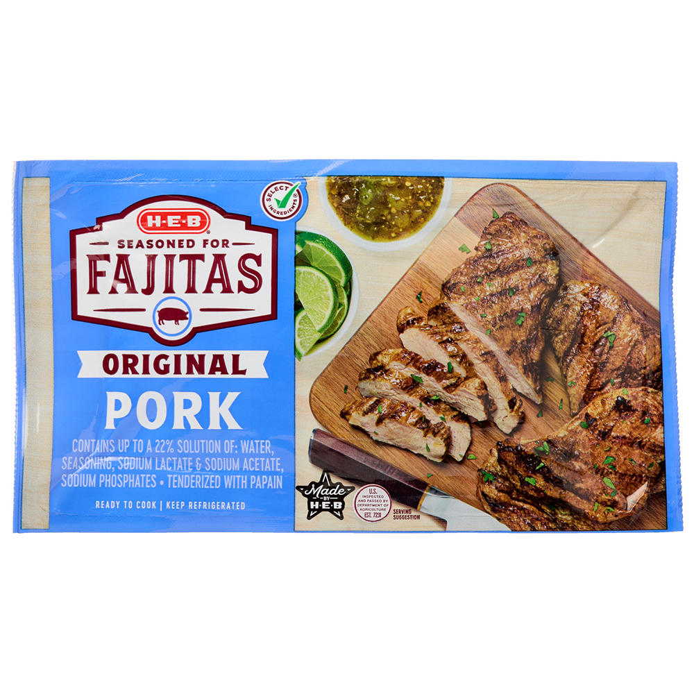 H-E-B Seasoned Pork Fajitas, Avg. 2.25 lbs