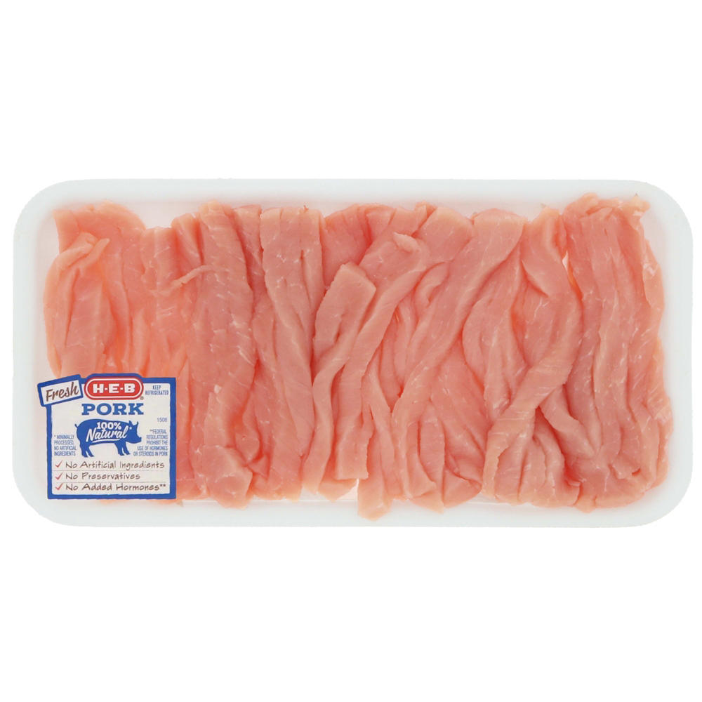 H-E-B Sliced Pork for Stir Fry, Avg. 1.5 lbs