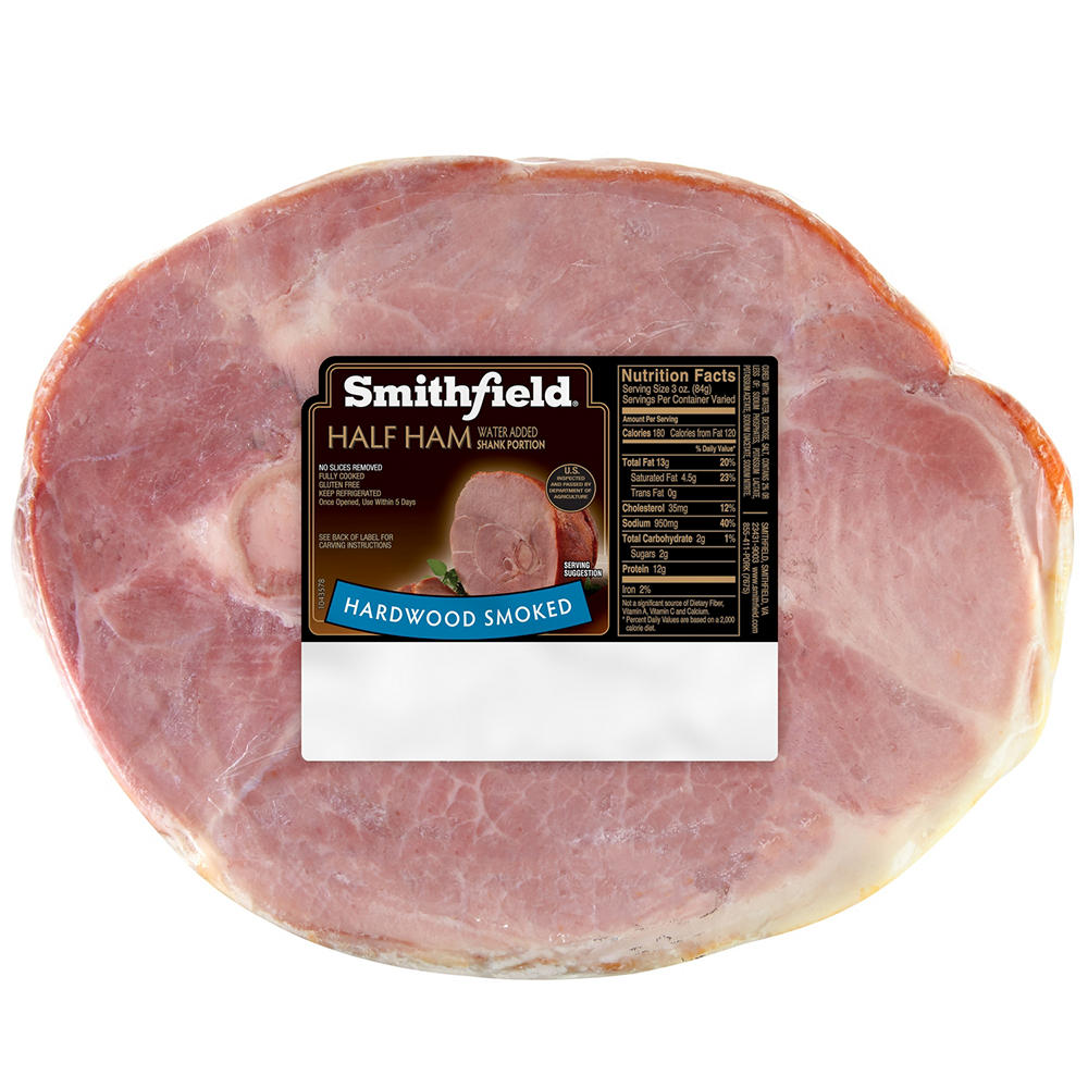 Smithfield Fully Cooked Hardwood Smoked Bone-In Ham Shank Portion, Avg. 9.18 lbs