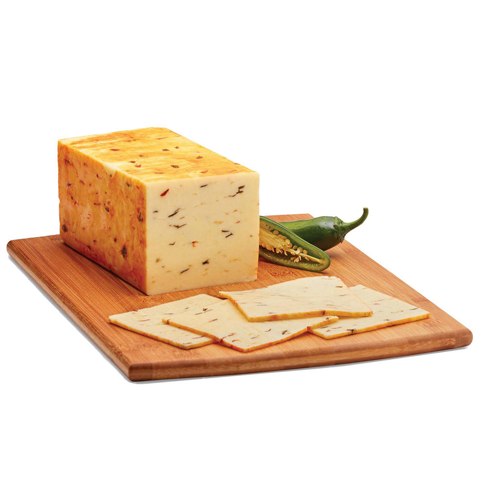 H-E-B Deli Jalapeño Muenster Natural Cheese, Custom Sliced, lb