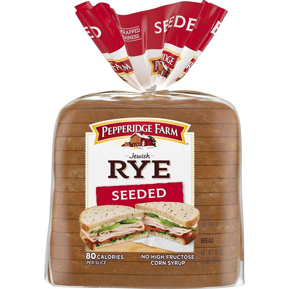 Pepperidge Farm Jewish Rye Seeded Sliced Bread, 16 oz