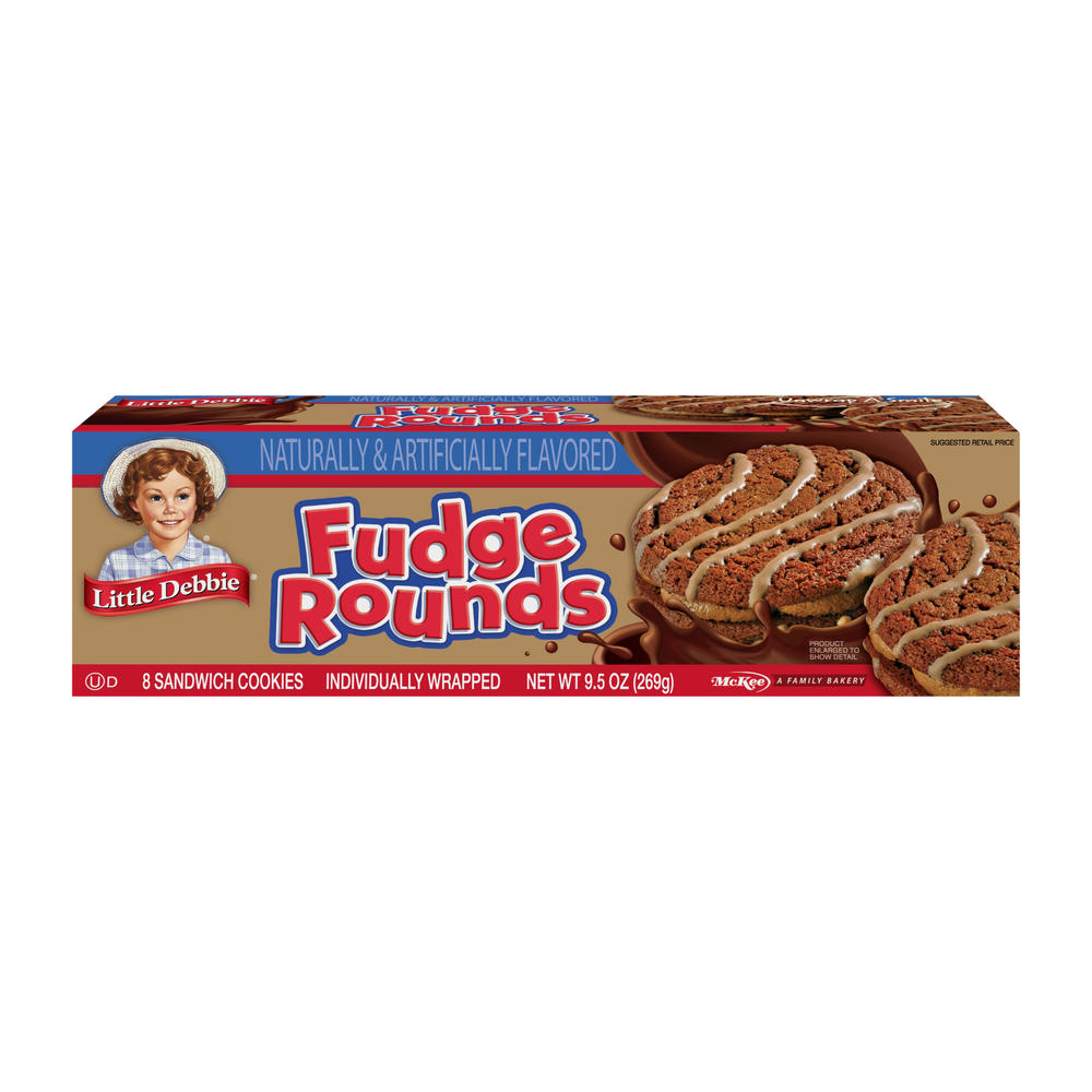 Little Debbie Fudge Rounds Sandwich Cookies, 8 ct