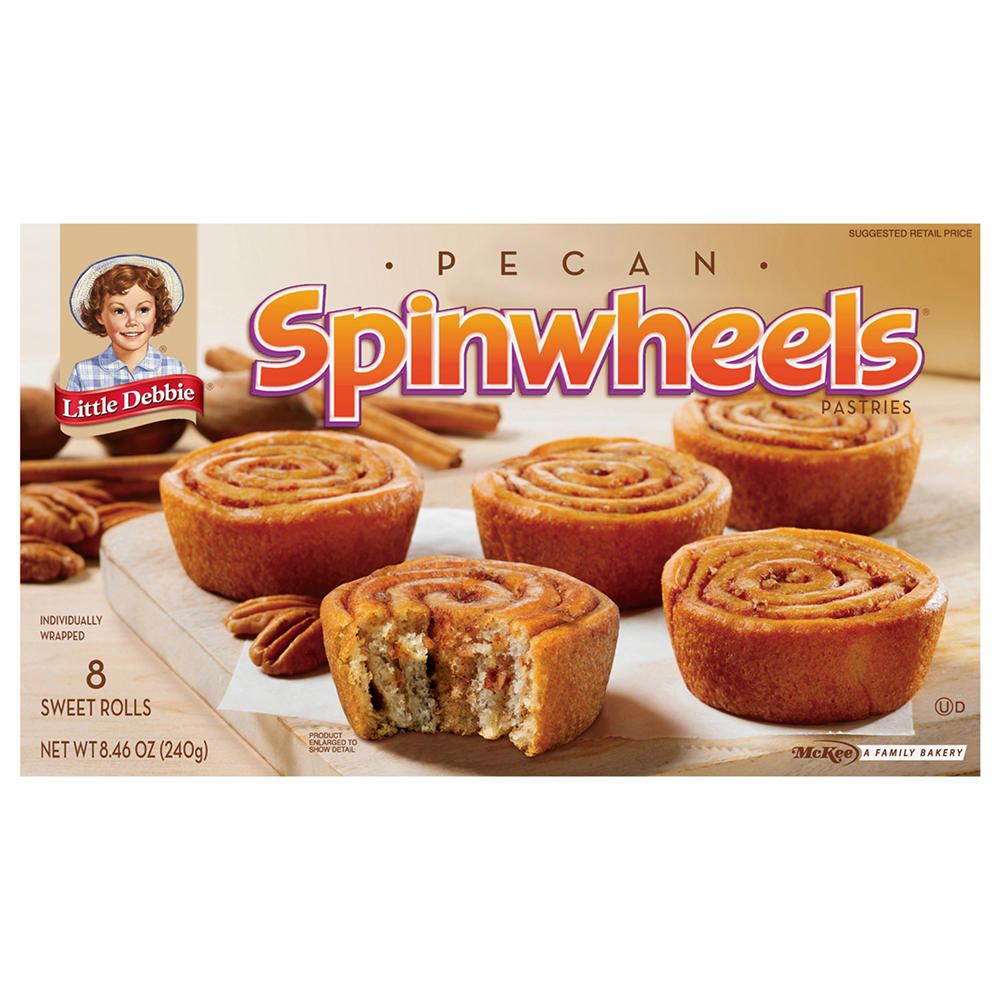 Little Debbie Pecan Spinwheels Pastries, 8 ct