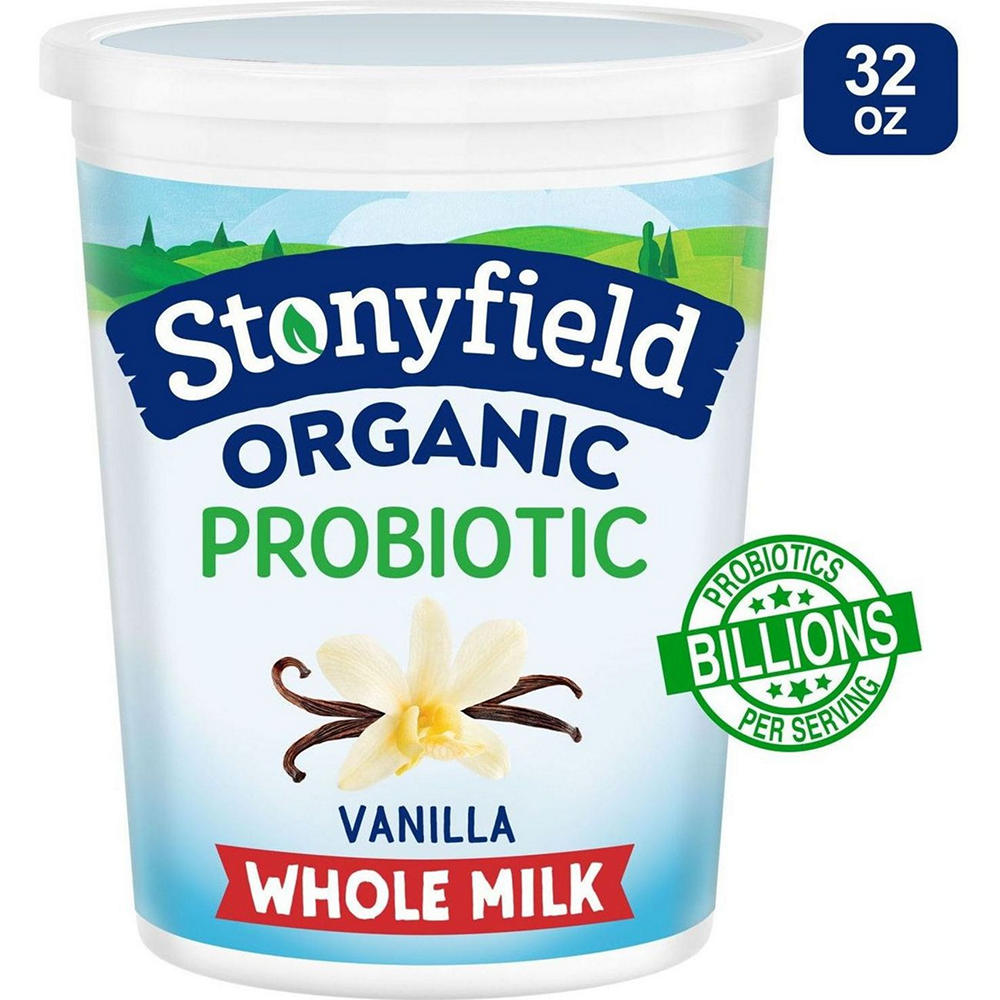 Stonyfield Organic Whole Milk Probiotic Yogurt - French Vanilla, 32 oz