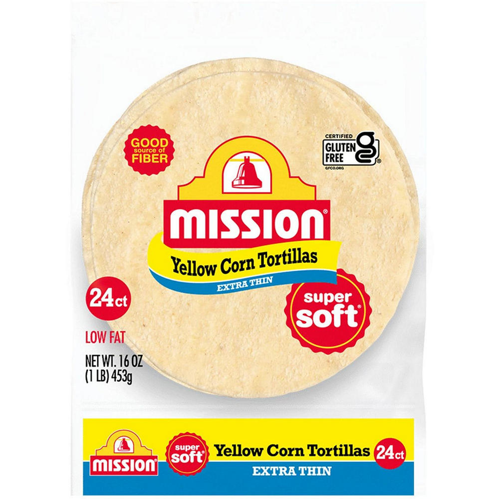 Mission Super Soft Extra Thin Yellow Corn Tortillas, 24 ct
