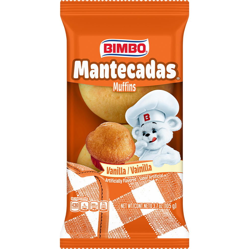 Bimbo Mantecadas Vanilla Muffins, 2 ct