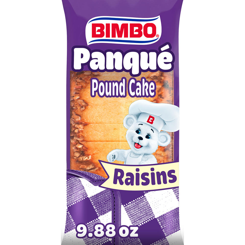 Bimbo Panqué con Pasas Plain Pound Cake with Raisins, 9.88 oz