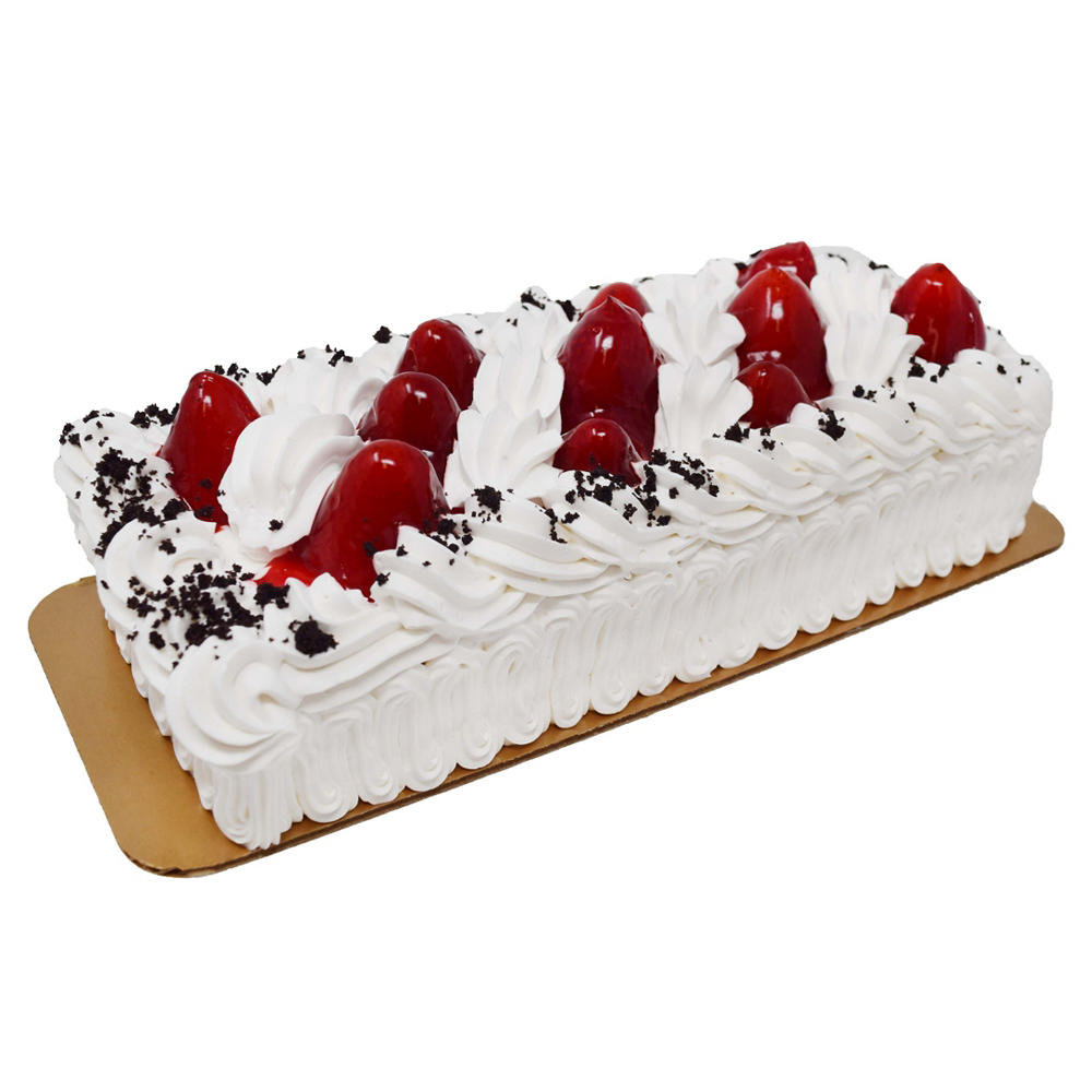 H-E-B Bakery Fresh Strawberry Chocolate Cake, 1/8 Bar