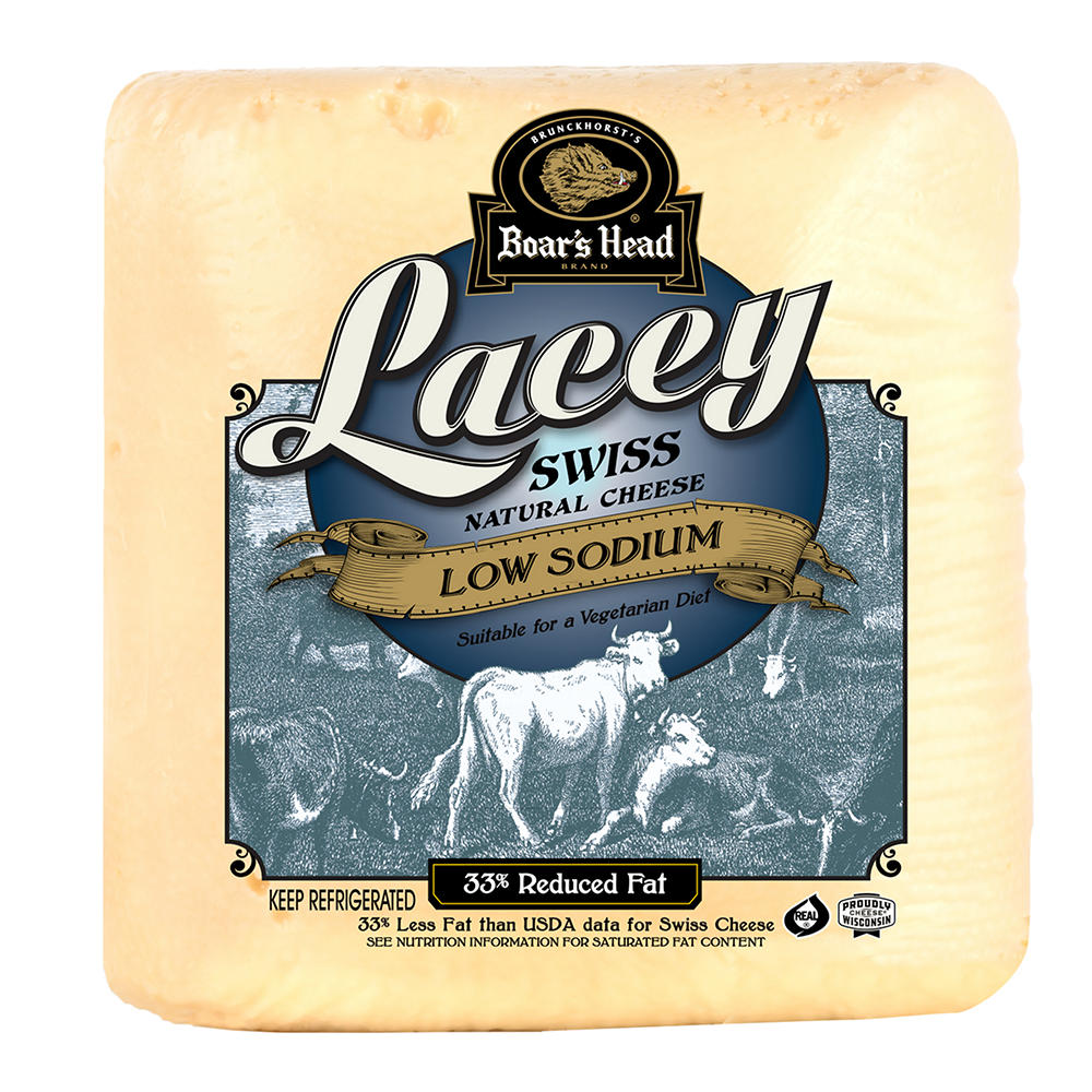 Boar's Head Lacey Swiss Cheese, Custom Sliced, lb