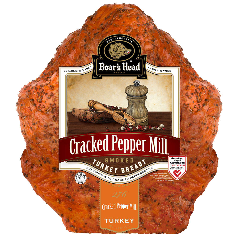 Boar's Head Cracked Pepper Mill Smoked Turkey Breast, Custom Sliced, lb