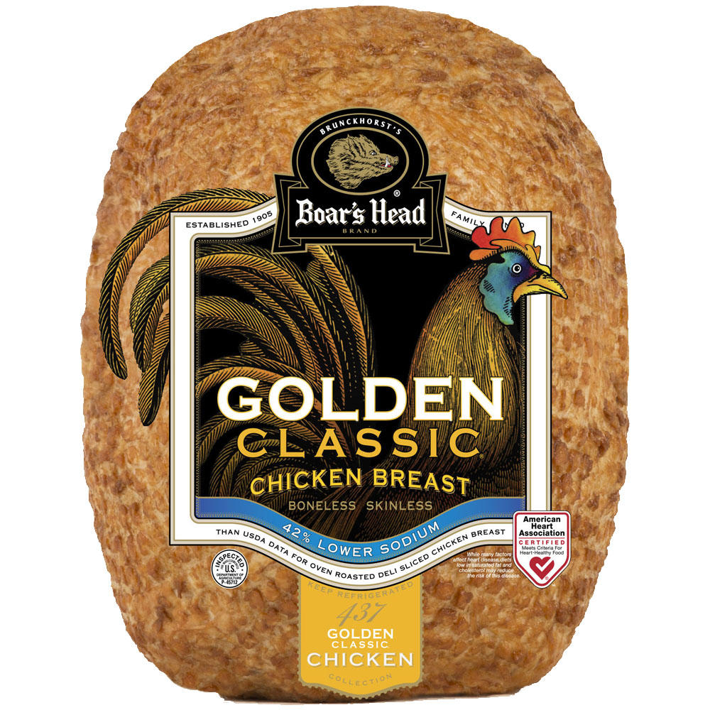 Boar's Head Golden Classic Lower Sodium Chicken Breast, Custom Sliced, lb
