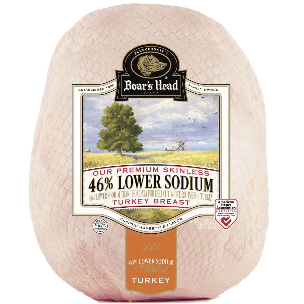 Boar's Head Lower Sodium Turkey Breast, Custom Sliced, lb