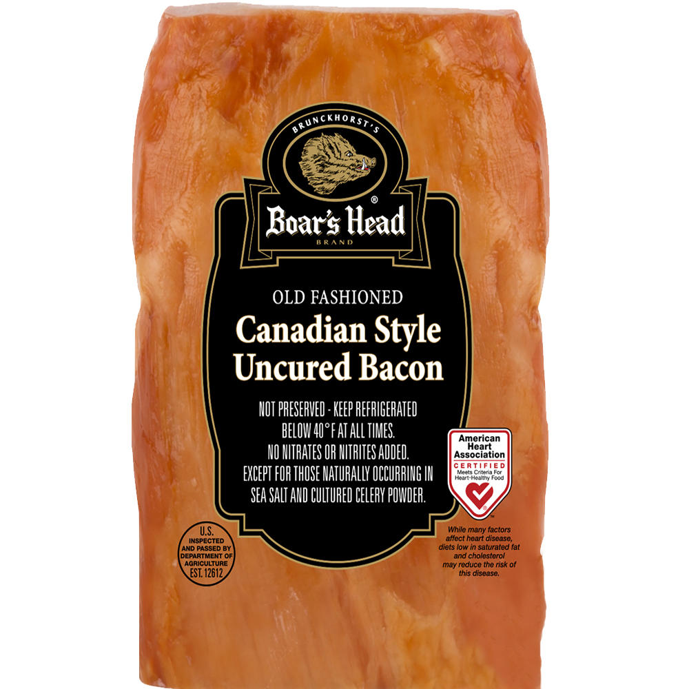 Boar's Head Old Fashioned Canadian Style Uncured Bacon, lb