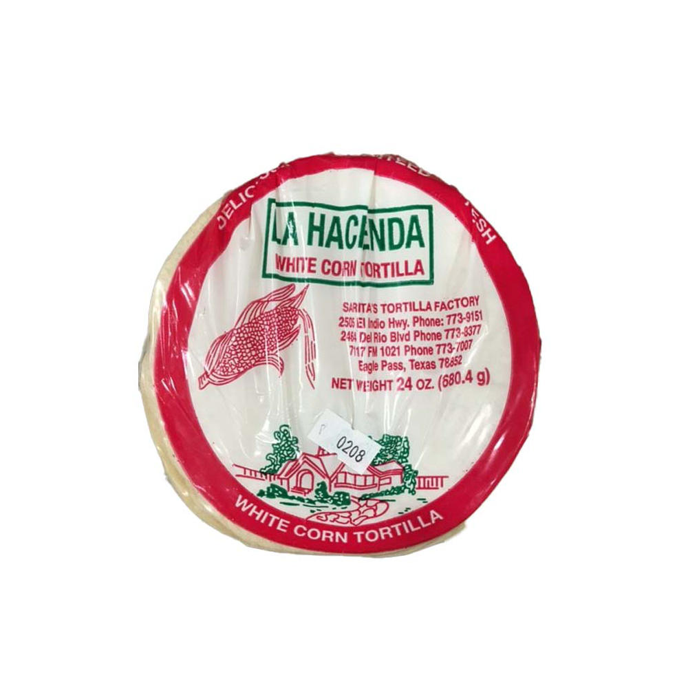 La Hacienda White Corn Tortillas, 24 ct