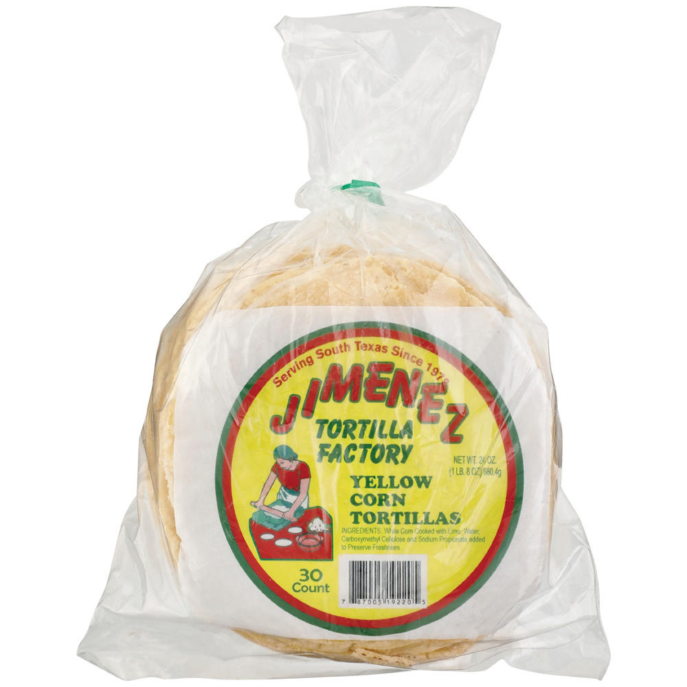 Jimenez Tortilla Factory Yellow Corn Tortillas, 30 ct