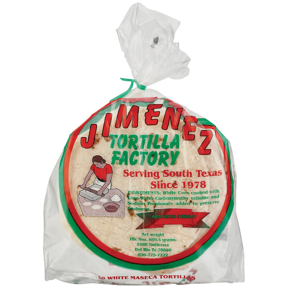 Jimenez Tortilla Factory White Maseca Tortillas, 30 ct