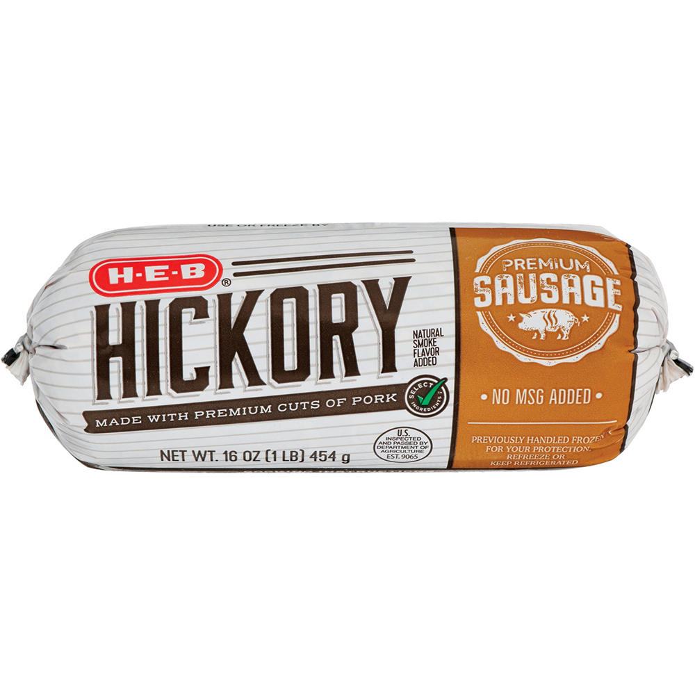 H-E-B Premium Pork Breakfast Sausage - Hickory Smoke-Flavored, 16 oz