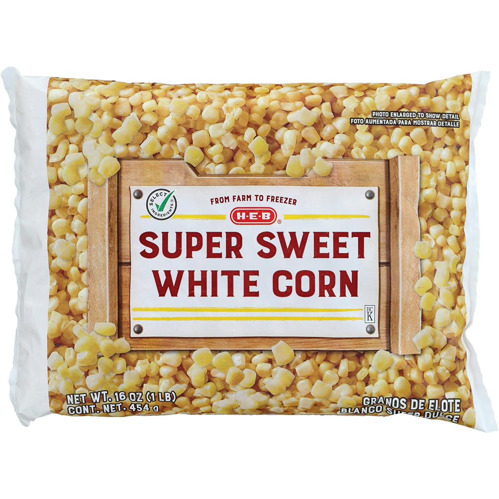 H-E-B Frozen Super Sweet White Corn, 16 oz
