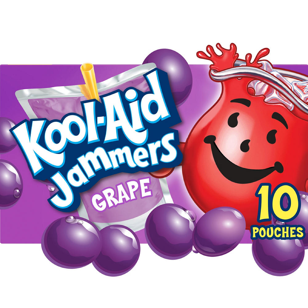Kool-Aid Jammers Grape Drink 10 pk Pouches, 6 oz
