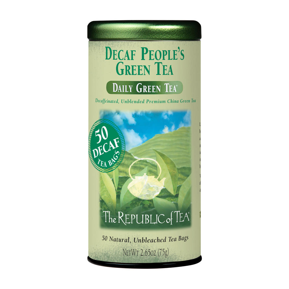 The Republic of Tea The People's Green Tea Decaf Bags, 50 ct