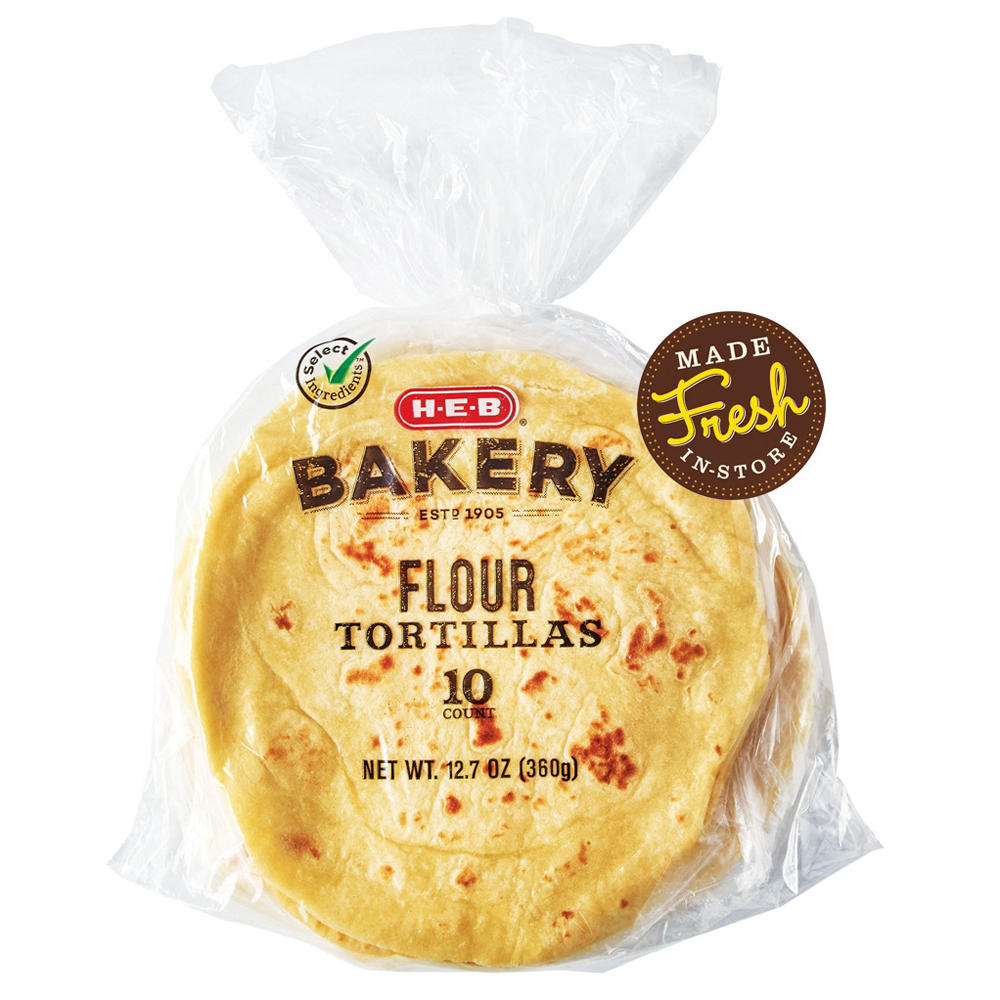 H-E-B Bakery Flour Tortillas, 10 ct