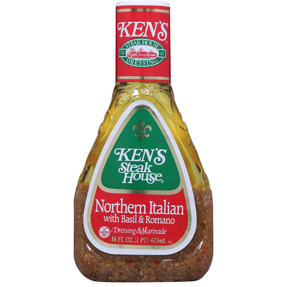 Ken's Steak House Northern Italian with Basil & Romano Dressing, 16 oz