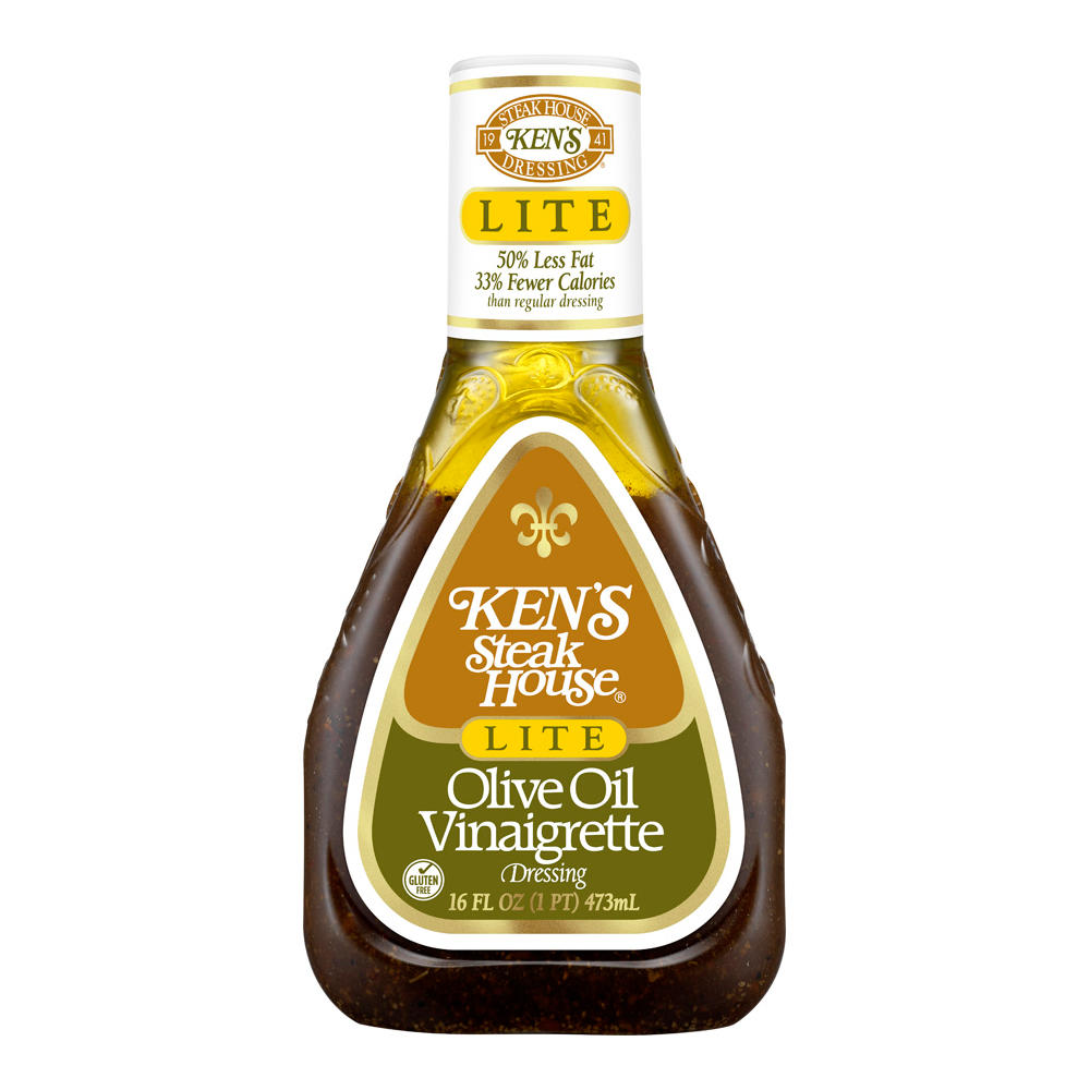 Ken's Steak House Lite Olive Oil Vinaigrette Dressing, 16 oz