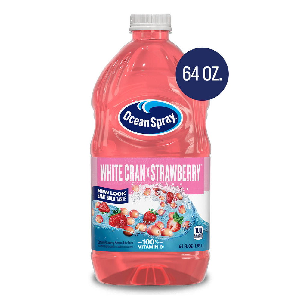 Ocean Spray White Cran-Strawberry Juice Drink, 64 oz