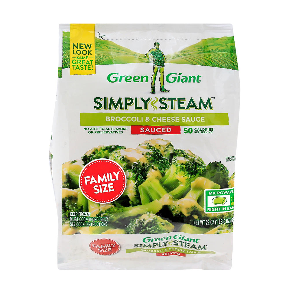 Green Giant Simply Steam Broccoli & Cheese Sauce Family Size, 22 oz