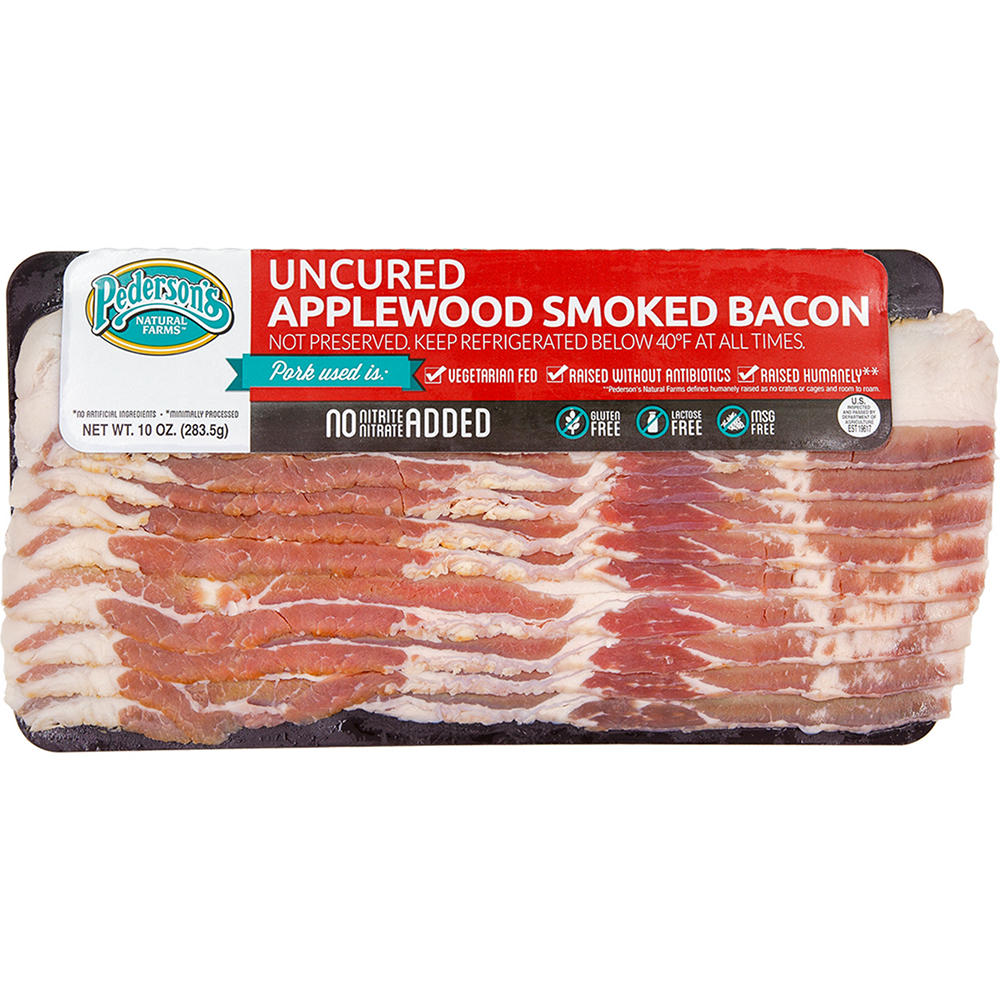 Pederson's Natural Farms Applewood Smoked Uncured Bacon , 10 oz