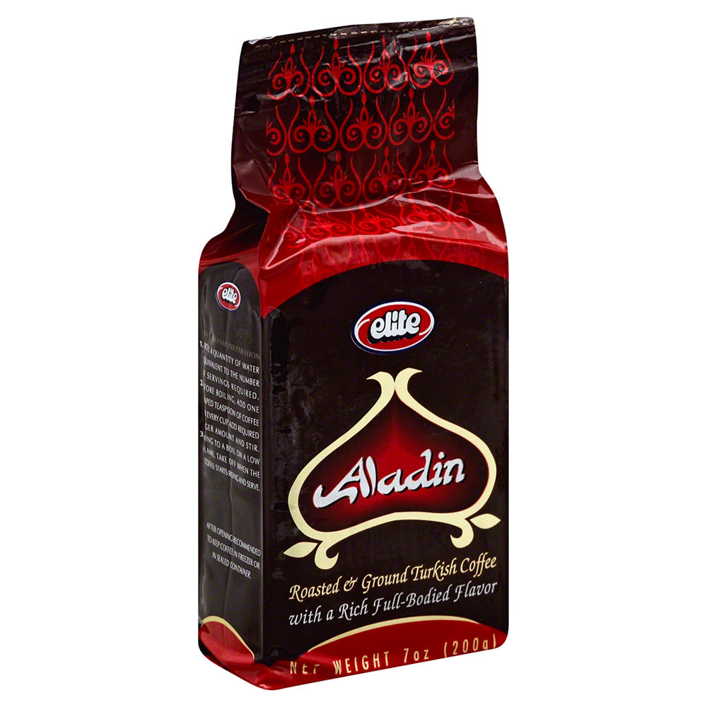Elite Kosher Aladin Roasted and Ground Turkish Coffee, 7 oz