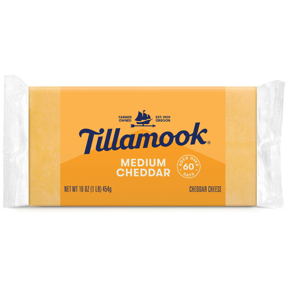 Tillamook Medium Cheddar Cheese Block, 16 oz