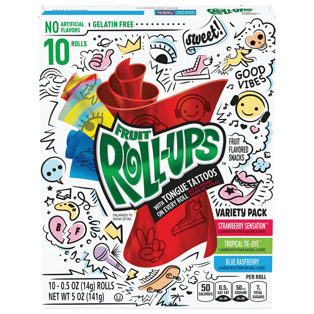 Betty Crocker Fruit Roll-Ups Variety Pack, 10 ct