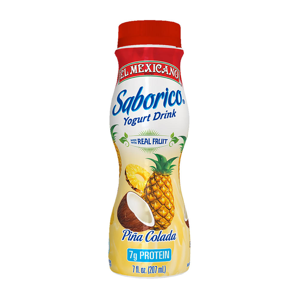El Mexicano Saborico 7g Protein Pina Colada Yogurt Drink, 7 oz