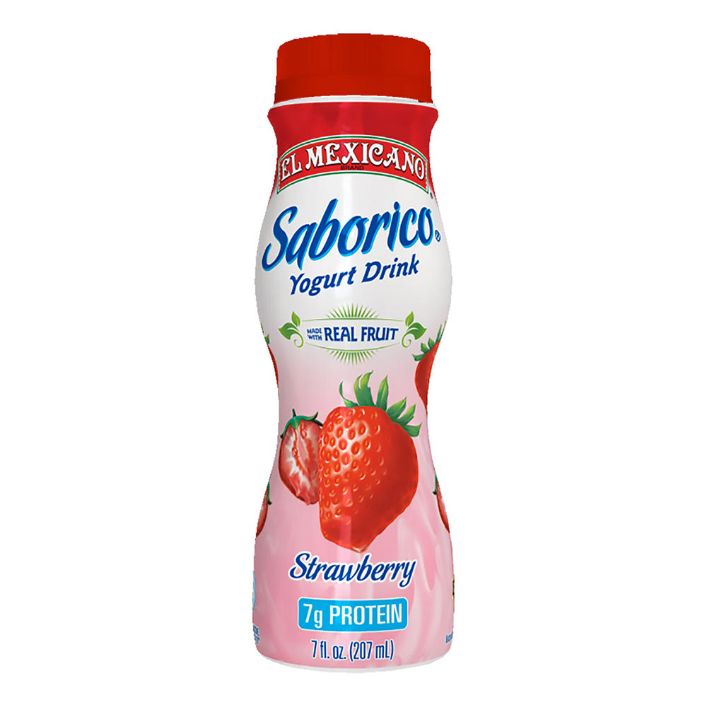 El Mexicano Saborico 7g Protein Strawberry Yogurt Drink, 7 oz