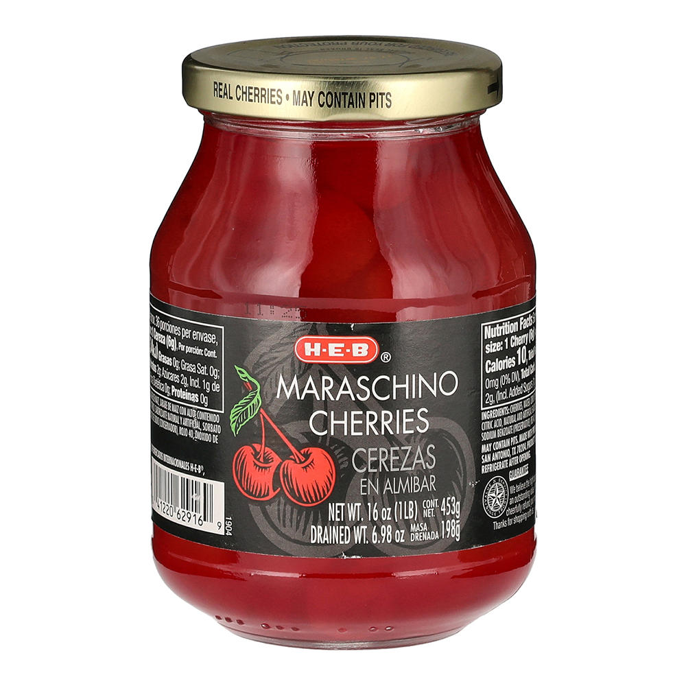 H-E-B Maraschino Cherries, 16 oz