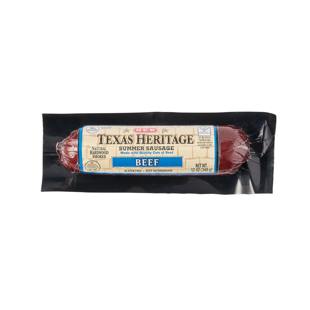 H-E-B Texas Heritage Beef Summer Sausage, 12 oz