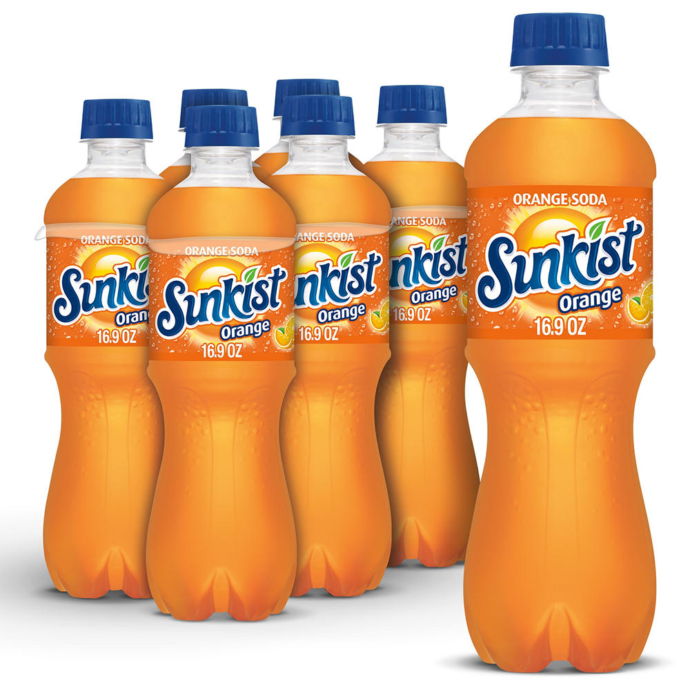 Sunkist Orange Soda 6 pk Bottles, .5 L