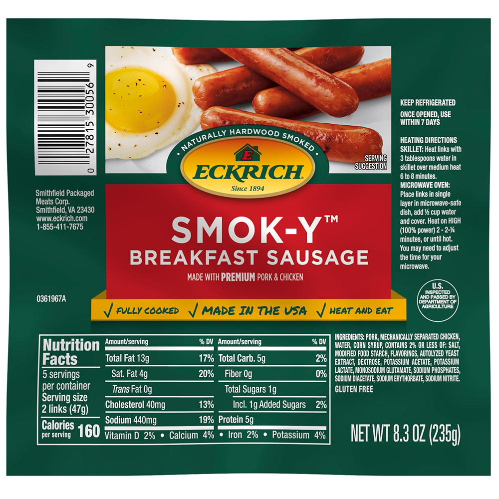Eckrich Smok-Y Breakfast Sausage Links - Original, 10 ct