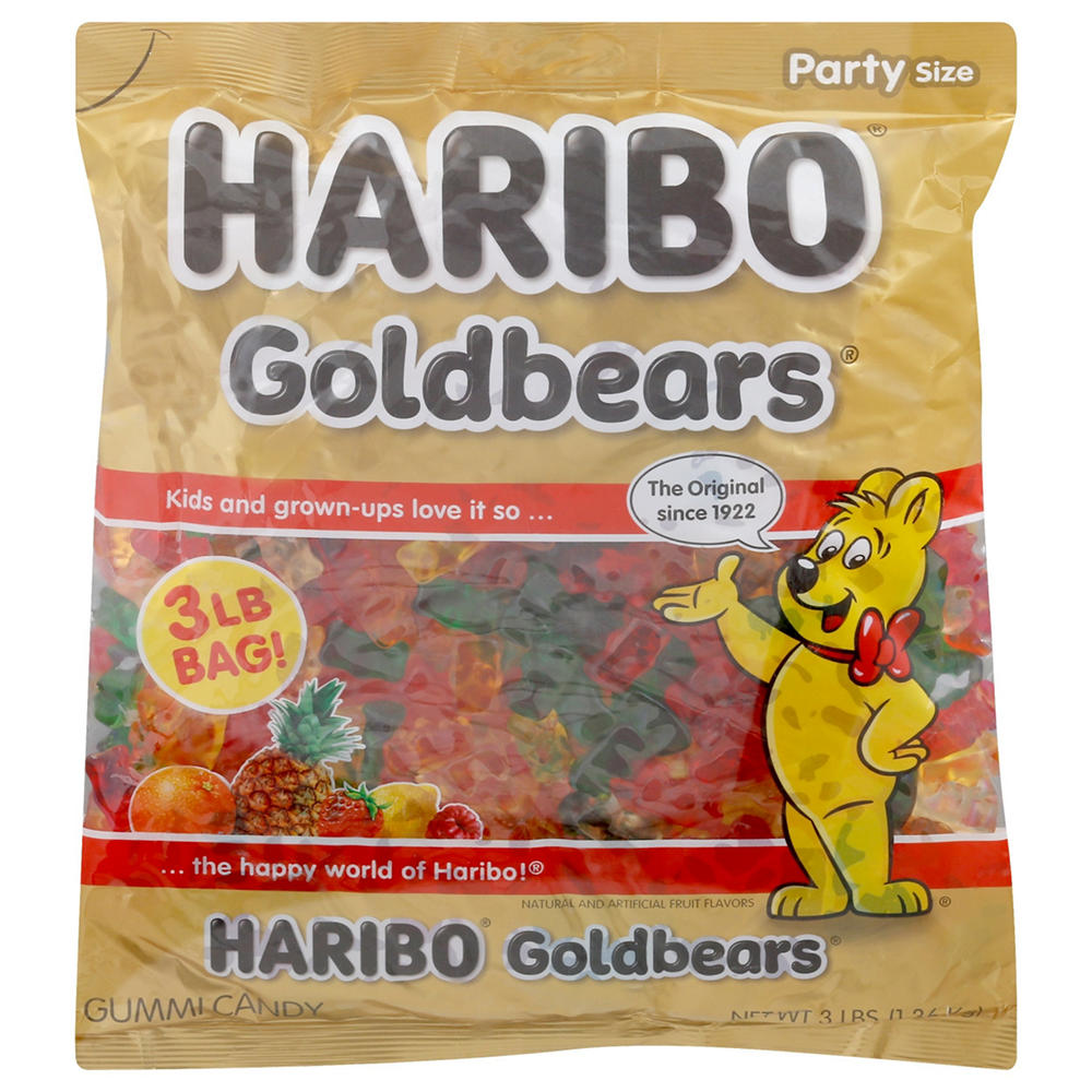 Haribo Gold Bears Original Gummi Candy Party Size Bag, 3 lb