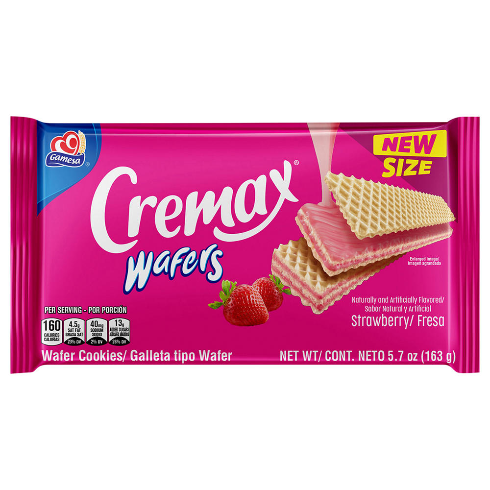 Gamesa Cremax Sugar Wafers - Strawberry, 5.7 oz