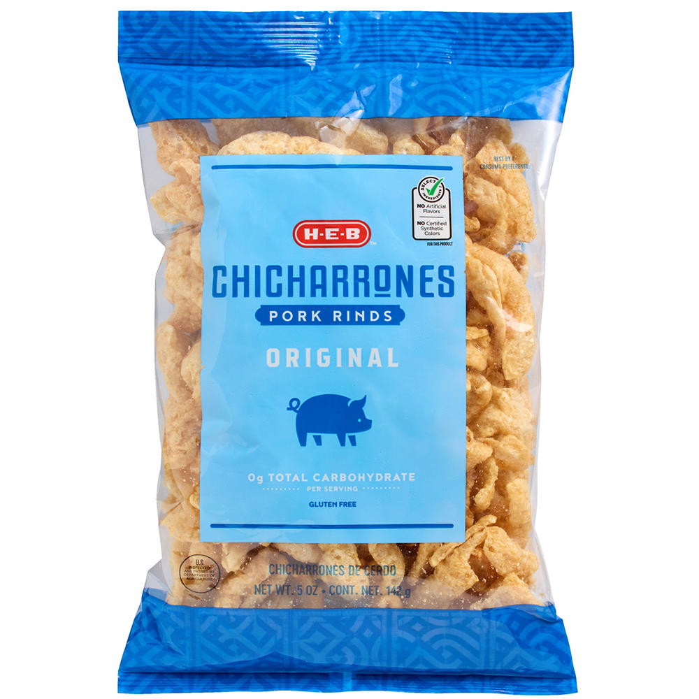 H-E-B Chicharrones Pork Rinds - Original, 5 oz