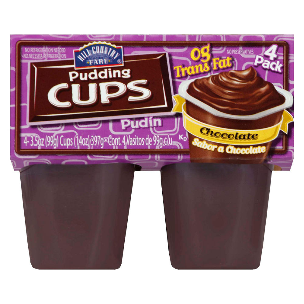 Hill Country Fare Chocolate Pudding Cups, 4 ct