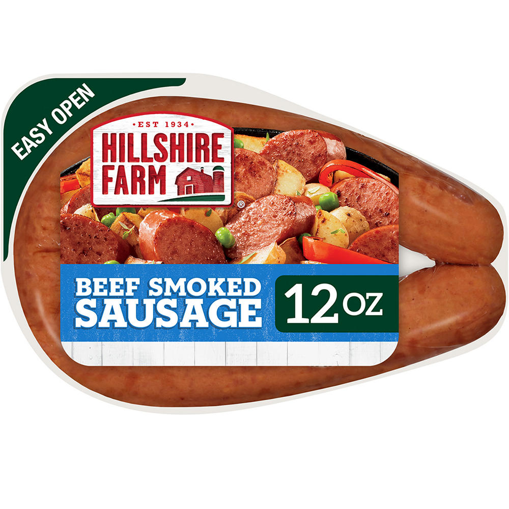 Hillshire Farm Smoked Beef Sausage, 12 oz