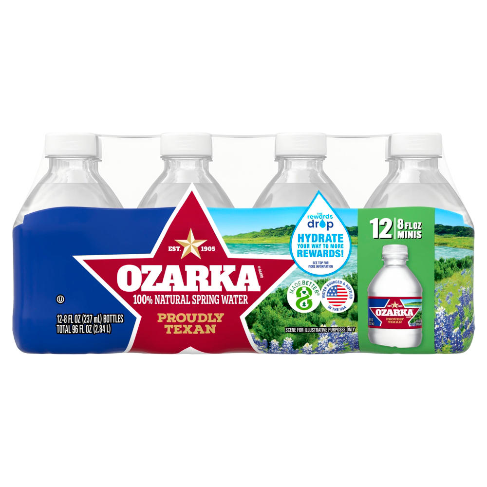 Ozarka Texas Spring Water 12 pk Mini Bottles, 8 oz