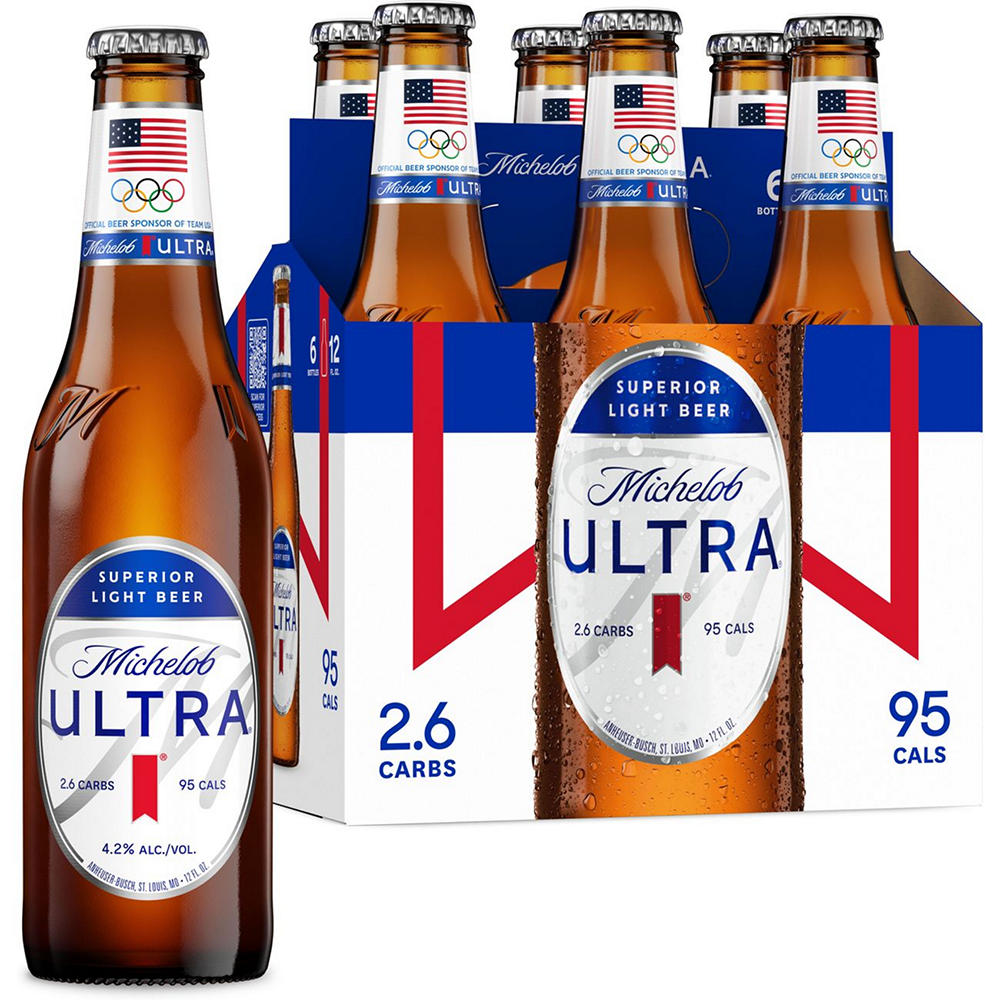 Michelob ULTRA Superior Light American Lager Beer 6 pk Bottles, 12 oz