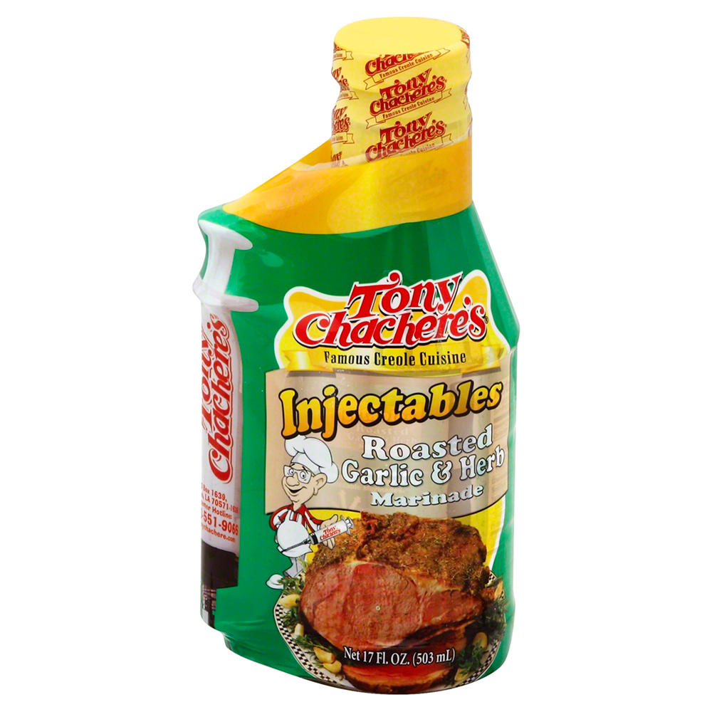 Tony Chachere's Injectables Roasted Garlic & Herb Marinade, 17 oz