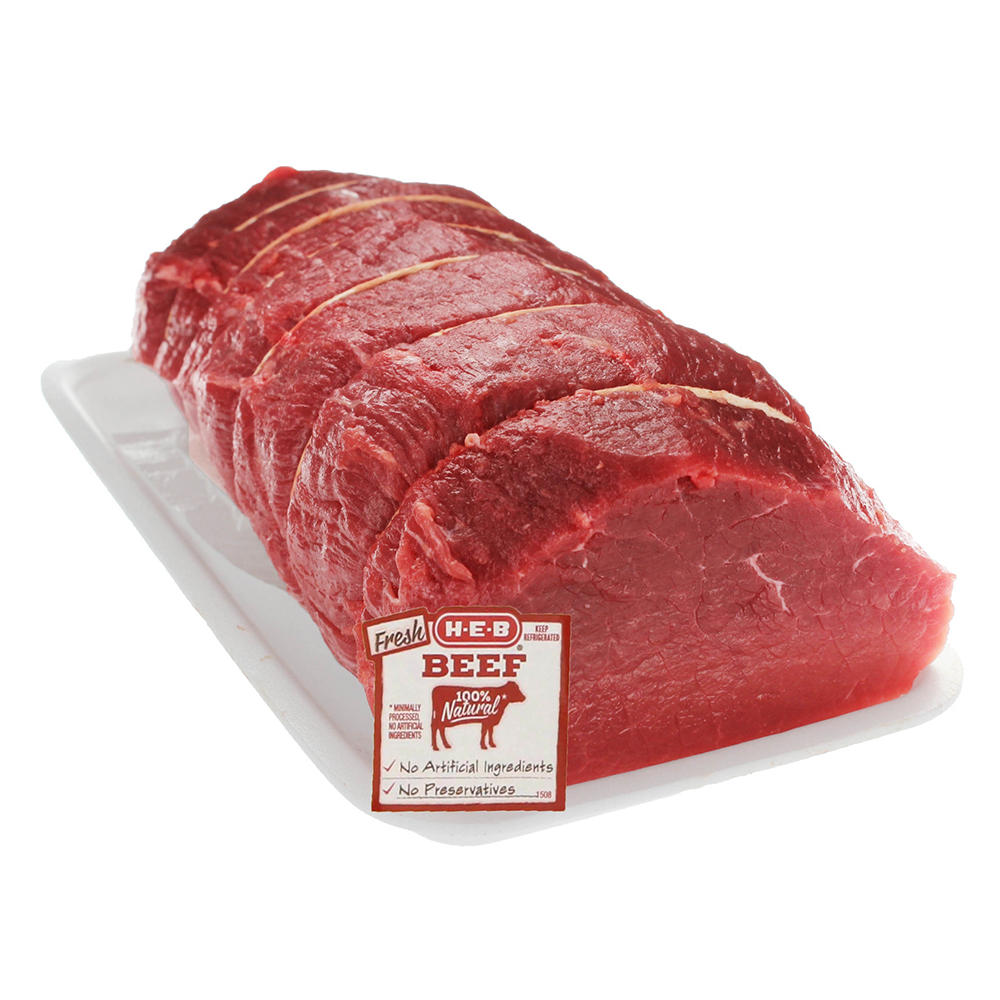 H-E-B Beef Eye of Round Roast Whole, USDA Select, Avg. 5.25 lbs