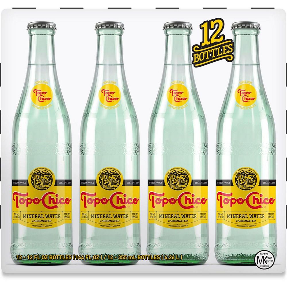 Topo Chico Sparkling Mineral Water 12 pk Glass Bottles, 12 oz