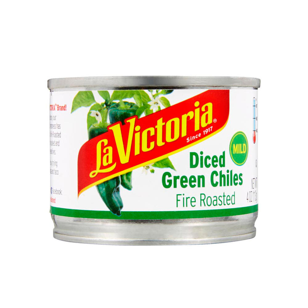 La Victoria Fire Roasted Mild Diced Green Chiles, 4 oz